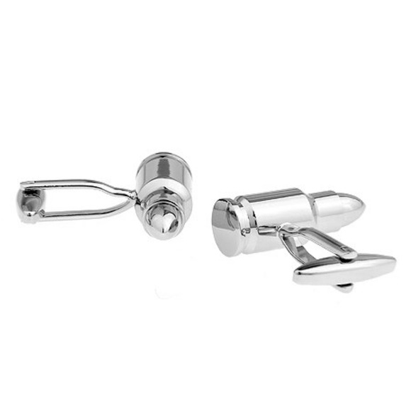 Silver M16 Rifle Bullet NRA Cufflinks - Picture 4 of 16
